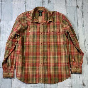 Ralph Lauren Plaid Shirt, 100% algodon cotton  fabric